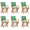 Berkfield Folding Garden Chairs 6 pcs Green Fabric and Solid Wood 2