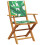 Berkfield Folding Garden Chairs 6 pcs Green Fabric and Solid Wood 3