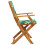 Berkfield Folding Garden Chairs 6 pcs Green Fabric and Solid Wood 5
