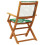 Berkfield Folding Garden Chairs 6 pcs Green Fabric and Solid Wood 6