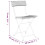 Berkfield 3 Piece Folding Bistro Set Grey Poly Rattan 10