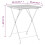 Berkfield 3 Piece Folding Bistro Set Grey Poly Rattan 11