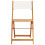 Berkfield Folding Garden Chairs 4 pcs Cream White Fabric and Solid Wood 4