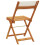 Berkfield Folding Garden Chairs 4 pcs Cream White Fabric and Solid Wood 6