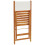 Berkfield Folding Garden Chairs 4 pcs Cream White Fabric and Solid Wood 7