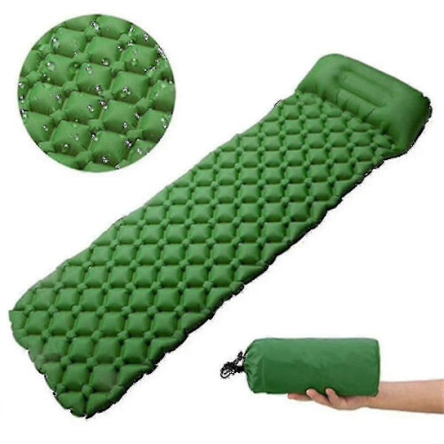 Ultralight Sleeping Pad with Built-in Pillow Inflatable Camping for