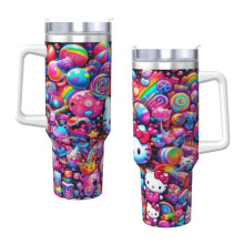 Pahar izolat în vid Hello Kitty, din oțel inoxidabil H2.0, 40 oz, cu...