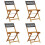 Berkfield Folding Garden Chairs 4 pcs Black Poly Rattan and Solid Wood 2