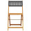 Berkfield Folding Garden Chairs 4 pcs Black Poly Rattan and Solid Wood 4