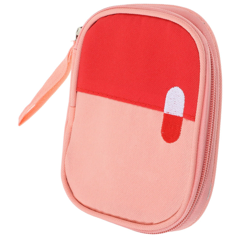 Compact Travel First Aid Kit with Adjustable Compartments for Camping Hiking and Home Use