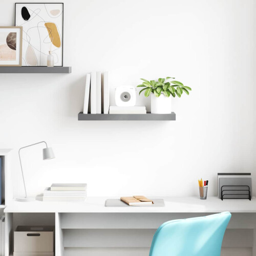 Berkfield Floating Wall Shelf Grey 60x23.5x3.8 cm MDF 2