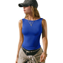 Women'S Summer Slim High Elastic Sleeveless Sports Vest L