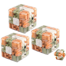 Large 3D Puzzle Maze Cube Set Brain Teaser Toy for Adults and Teens, 3 Pack Colorful Brain Training Challenge