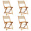 Berkfield Folding Garden Chairs 4 pcs Beige Solid Wood Acacia 2