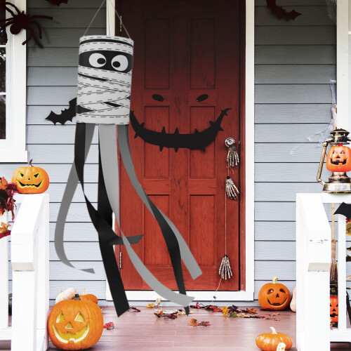 Σημαία ανεμούριου για το Halloween με σχέδιο φαντάσματος νυχτερίδας κολοκύθας 2