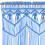 Berkfield Macrame Curtain Blue 140x240 cm Cotton 3