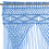 Berkfield Macrame Curtain Blue 140x240 cm Cotton 3