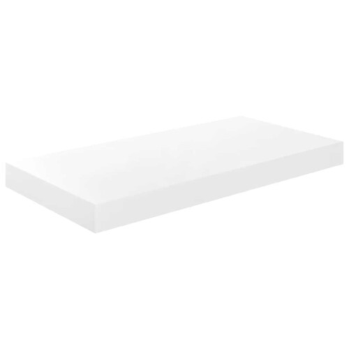 Berkfield Floating Wall Shelf High Gloss White 50x23x3.8 cm MDF 1