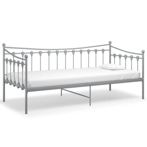 Berkfield Sofa Bed Frame without Mattress Grey Metal 90x200 cm 1