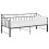 Berkfield Pull-out Sofa Bed Frame without Mattress Black Metal 90x200 cm 3