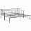Berkfield Pull-out Sofa Bed Frame without Mattress Black Metal 90x200 cm 4