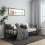 Berkfield Pull-out Sofa Bed Frame without Mattress Black Metal 90x200 cm 3
