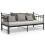Berkfield Pull-out Sofa Bed Frame without Mattress Black Metal 90x200 cm 4