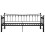 Berkfield Pull-out Sofa Bed Frame without Mattress Black Metal 90x200 cm 8
