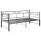 Berkfield Pull-out Sofa Bed Frame without Mattress Black Metal 90x200 cm 3
