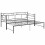 Berkfield Pull-out Sofa Bed Frame without Mattress Black Metal 90x200 cm 5