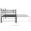 Berkfield Pull-out Sofa Bed Frame without Mattress Black Metal 90x200 cm 6
