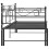 Berkfield Pull-out Sofa Bed Frame without Mattress Black Metal 90x200 cm 8