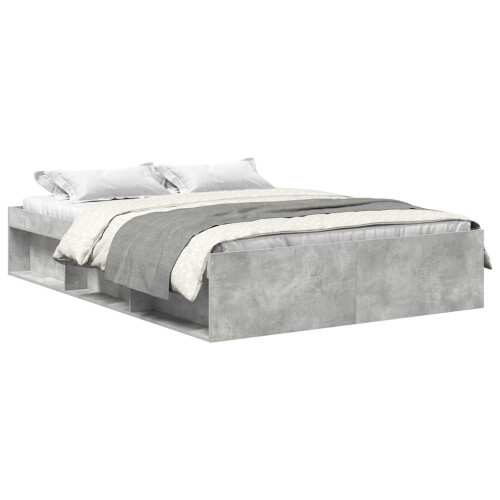 Berkfield Bed Frame without Mattress Concrete Grey 120x190 cm Small Double Small Double 1