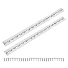 2 Pack 16 Inch Stainless Steel Piano Hinges with Screws, Heavy Duty Continuous Hinge for Cabinet Doors and Boxes