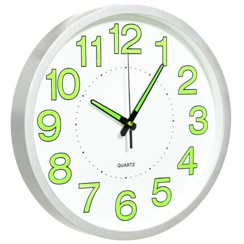 Berkfield Luminous Wall Clock White 30 cm 1