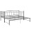 Berkfield Pull-out Sofa Bed Frame without Mattress Black Metal 90x200 cm 3