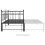Berkfield Pull-out Sofa Bed Frame without Mattress Black Metal 90x200 cm 5