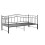 Berkfield Pull-out Sofa Bed Frame without Mattress Black Metal 90x200 cm 6