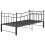 Berkfield Pull-out Sofa Bed Frame without Mattress Black Metal 90x200 cm 9