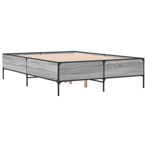 Berkfield Bed Frame without Mattress Grey Sonoma 120x190 cm Small Double 2