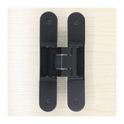3D Concealed Door Hinge Black, Adjustable Hidden Hinge with Removable Design, Size B1lack