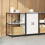 Berkfield Kitchen Storage Set with Shelf 2 pcs White Cold-rolled Steel 4