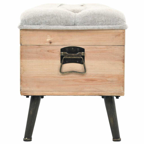 Berkfield Storage Bench 110 cm Solid Firwood 2