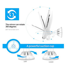 LED 10X Magnifying Make Mirror Can Locking Suction Cup&360Degree Rotating Adjustable for Home/Travel/Bathroom-Battery
