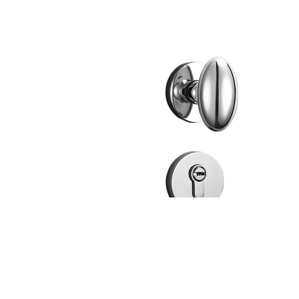 Magnetic Door Lock Bright Chrome Bedroom And Bathroom Handle Set With Silent Latch For Wooden Doors 9045646590394