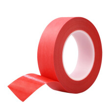 Red Masking Tape 33m Roll for Painting and Decorating, Wide Red Painter's Tape with Clean Paint Edges