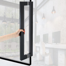 Matte Black Stainless Steel Glass Door Handle 100cm Push Pull Barn Sliding Door Handle
