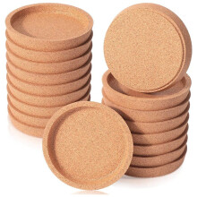 18 Kurk Onderzetters Bulk 4 Inch Ronde Lip Bekerhouder Lekvrije Kurk Onderzetters voor Drankjes Herbruikbare Absorberende Beker Onderzetter