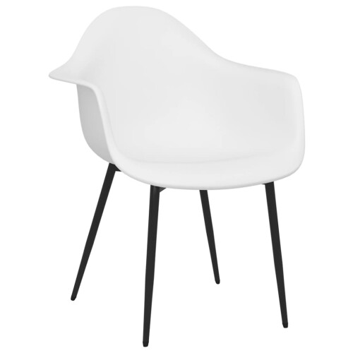 Berkfield Dining Chairs 4 pcs White PP 2