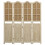 Berkfield 4-Panel Room Divider Brown 140x165 cm Fabric 2